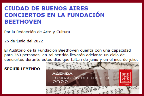 ACTIVIDADES FUNDACION BEETHOVEN